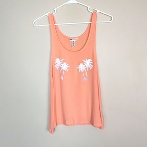 PINK Super Soft Peach palm tree tank